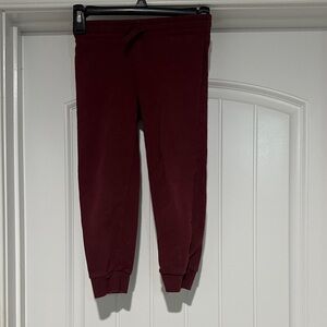 Girls Maroon Jogger Pants